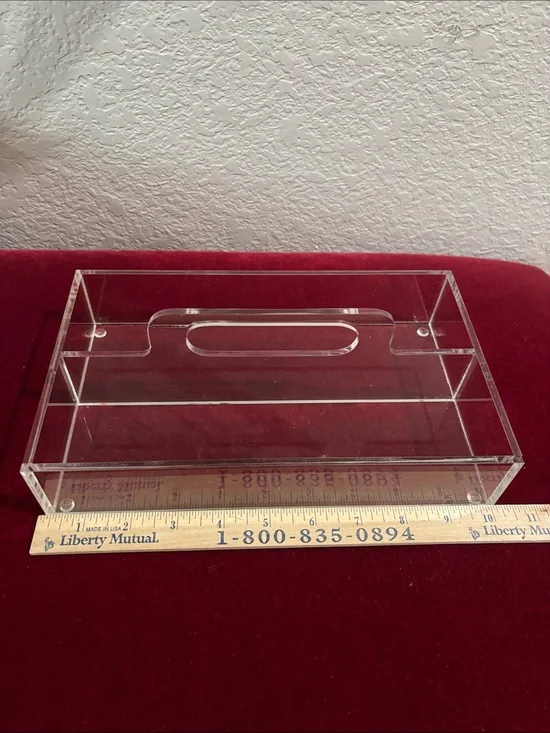 Clear Acrylic Desk Organizer Tray - Transparent