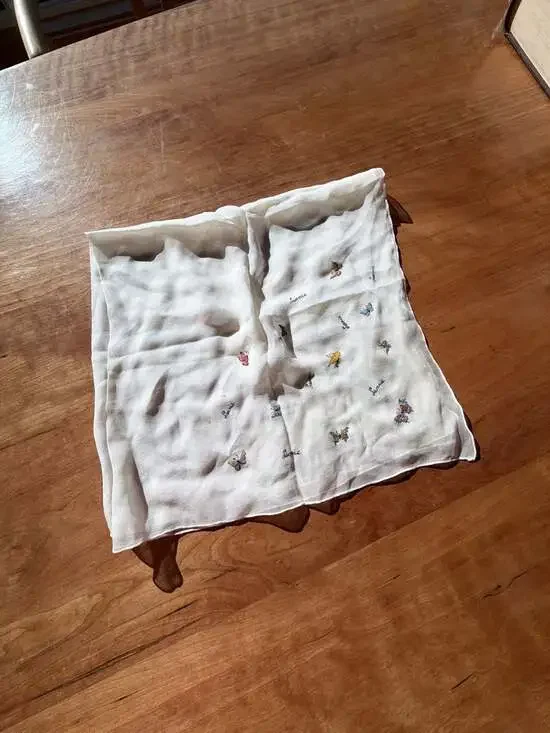 Vintage 100% Silk Butterfly Print‎ Scarf