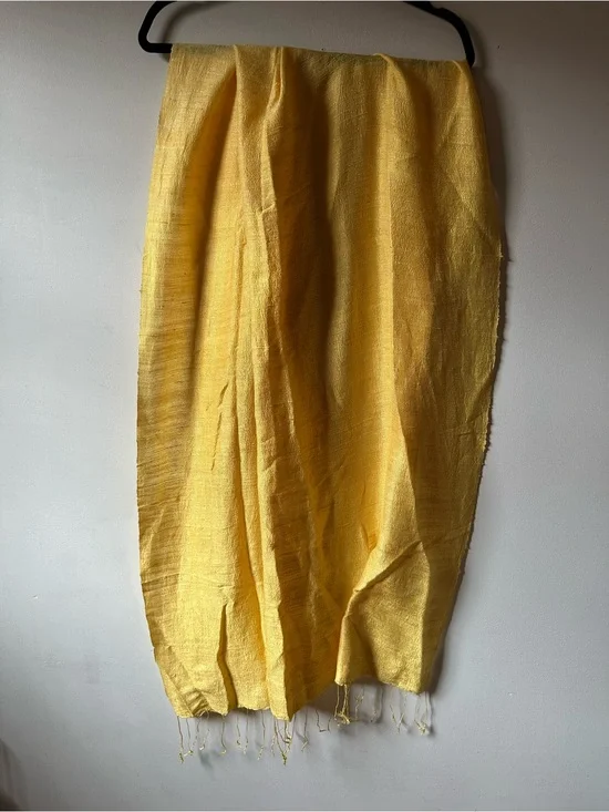 Sunshine Yellow 100% Silk Scarf Wrap