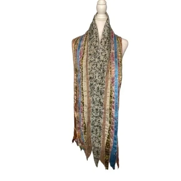 Boho Whimsical‎ 100% Silk Layered Scarf