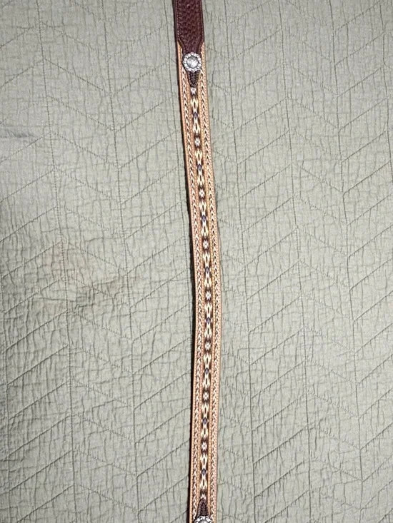 Cody James Southwestern Concho Inlay Leather Belt Men’s Size 34