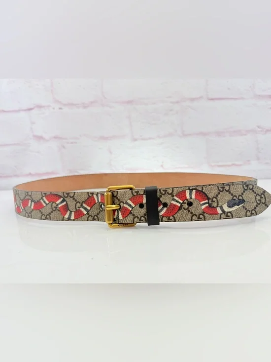 Authentic Rare Gucci Supreme Gg Kingsnake Belt 434520 100/40”