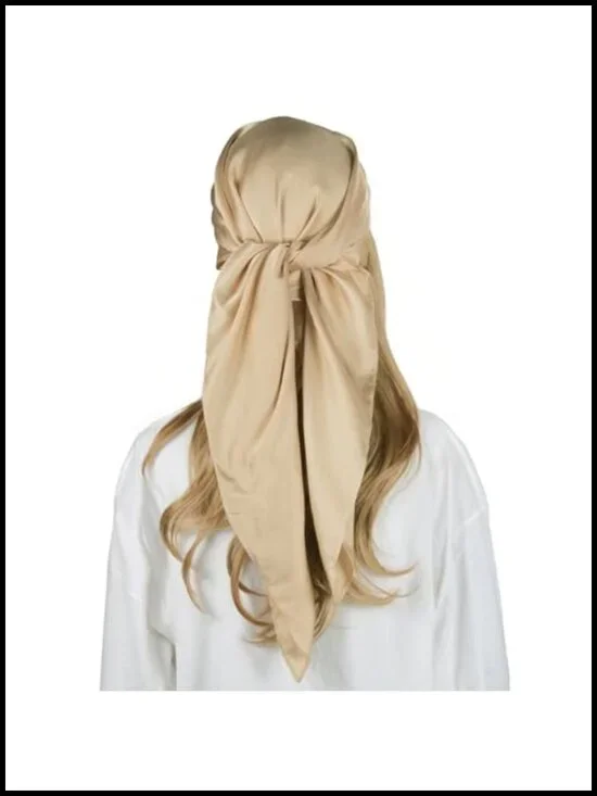35 Inch Square Head Scarf Lightweight Like Silk Bandana