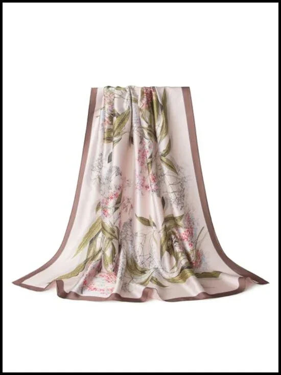 Double-Sided Silk-Touch Oversized Lightweight Square Scarf & Shawl
