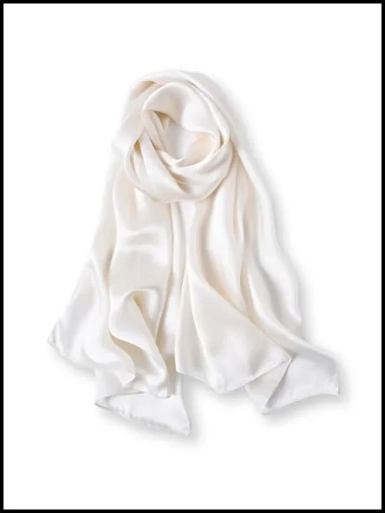 100% Mulberry Silk Long Scarf Wrap Large Oblong Shawl Sun Protection