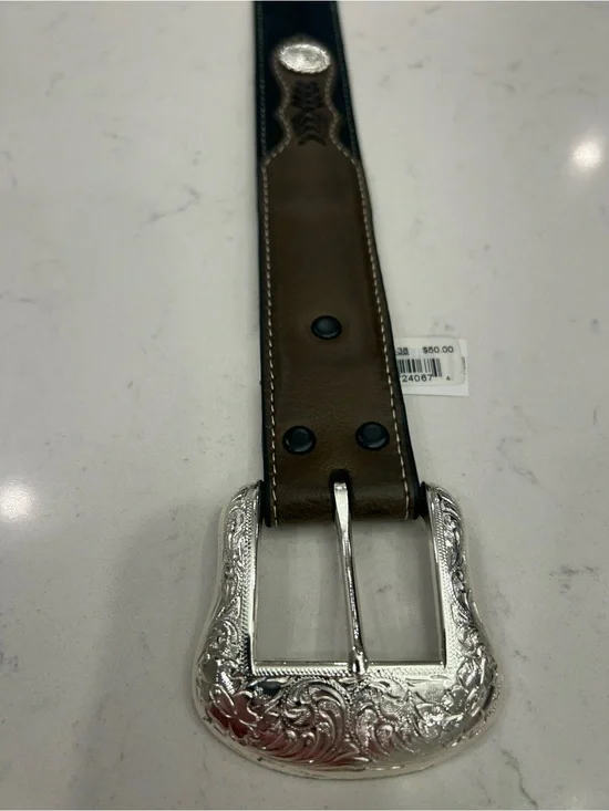 The Nocona Men's Top Hand Aztec Ribbon Belt