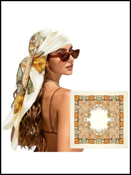 Large Square Head Scarf Bandana - 35
