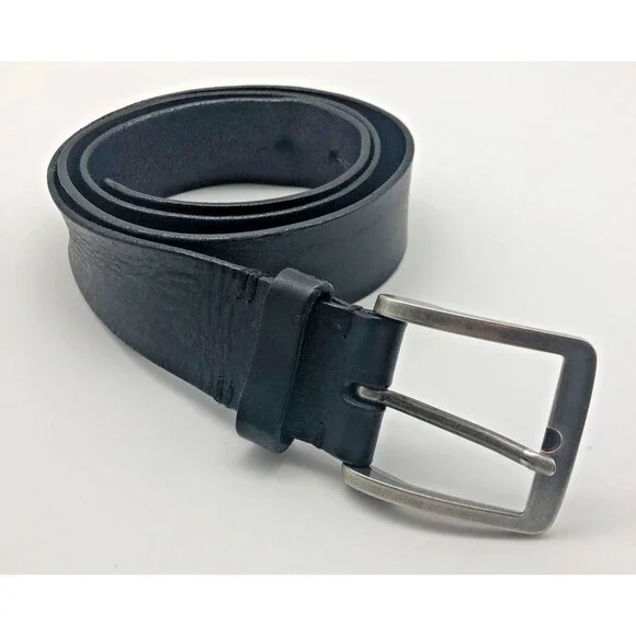 WK by W Kleinberg Mens Leather Belt Black Size 38 Italy