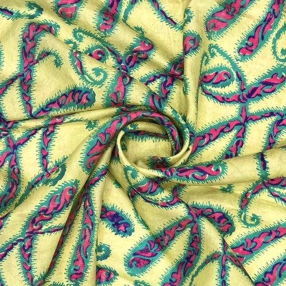 Shahzadi Silk‎ Scarf, made in India. 35” Square.