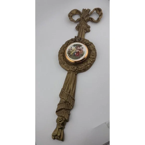 Vintage Victorian Brass‎ Wall Hanging Cameo