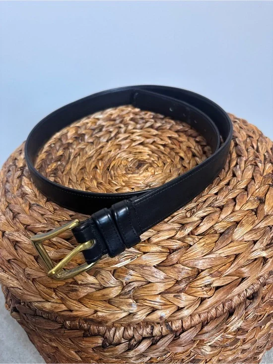 Coach vintage leather belt 42” black made in New York City brass hardware