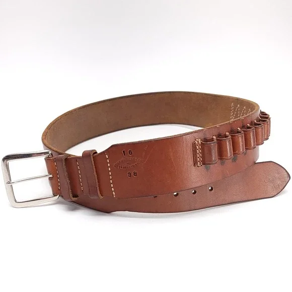 Vintage George Lawrence Co.  Ammunition‎ Leather Belt .38 Cal Size 36