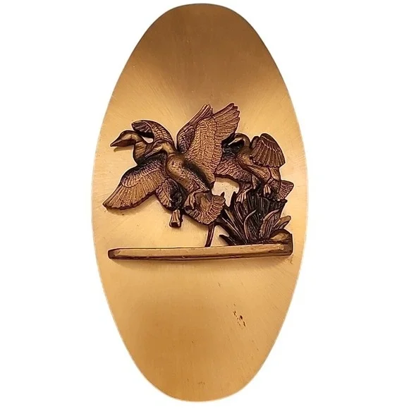 Copperama Ducks Waterfowl Wall Plaque‎ SIGNED by Victor Personette 3D Copper Art