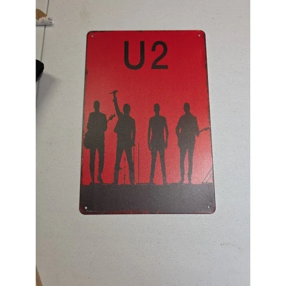 U2 Rustic-looking‎ Metal Sign 8x12 Music Art Wall Decor New