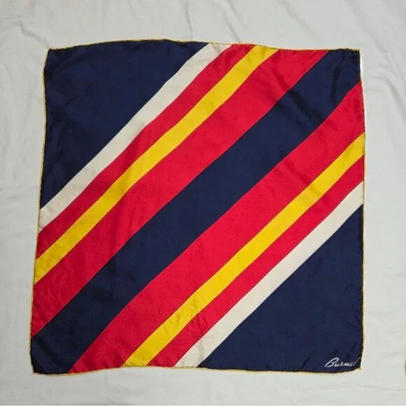 Burmel Silk Made in Italy Square Scarf