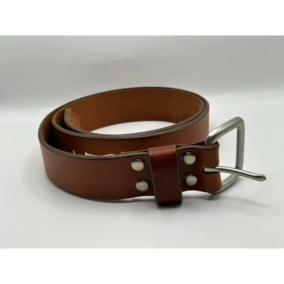 J. Crew Mens Italian Leather Belt Size 30 Brown Classic‎ Preppy Everyday