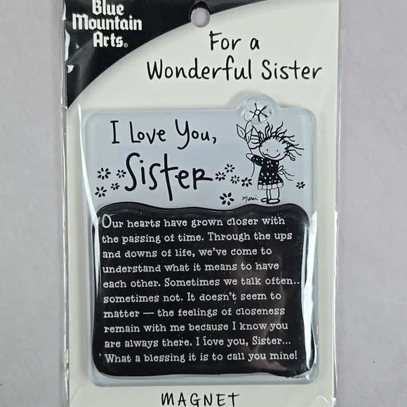 Blue Mountain Arts Magnet Gift For A Sister. Heartfelt Words.