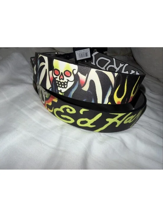 Ed Hardy Skull Reversible  Men's Belts Size 40