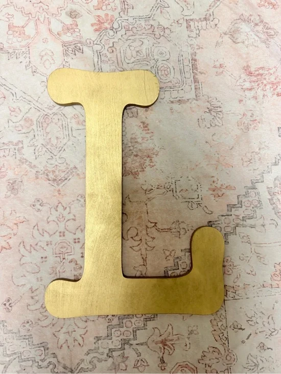 Gold Wooden Letter L Wall Decor – Accent Initial