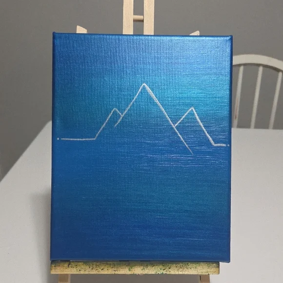 Calm Blue Mtn🎨 - Original Artwork