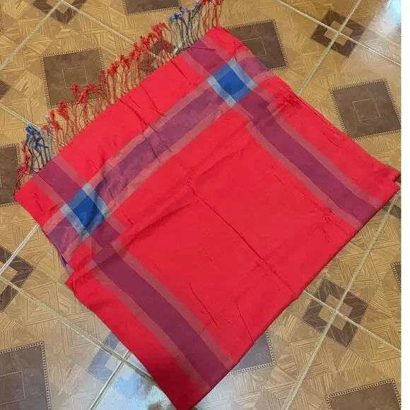 Vintage Cambodian Silk‎ Scarf Wrap Shawl