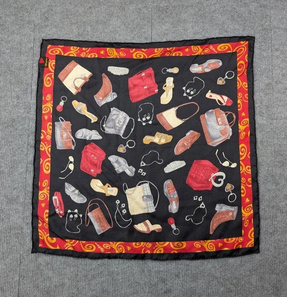 Brighton Silk Scarf Square Novelty Designer Fashion Shoes Bags Accessories Glam