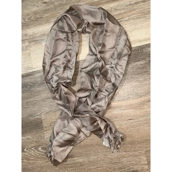 echo silk scarf silver