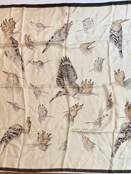 Vintage HERMES Scarf By Xavier De Poret - Les Huppes