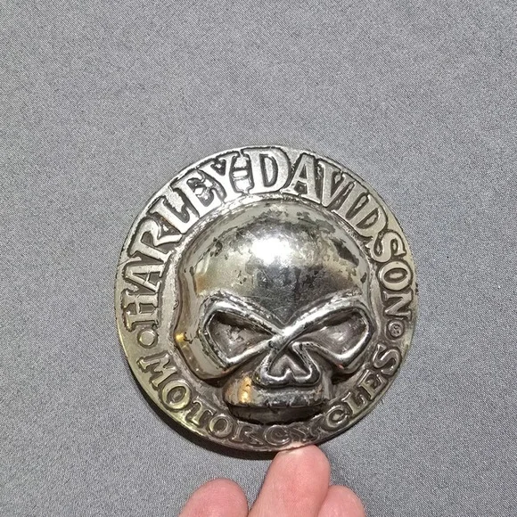 Harley Davidson Belt Buckle Mens OS Silver Willie G Skull 3D Vintage 2005