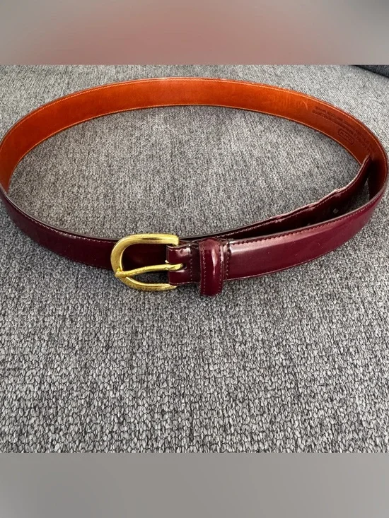 Vtg Coach style 3921 Dress Belt Classic Polished Cowhide Solid Brass Buckle USA