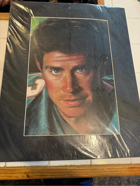 Dan Marino Miami Dolphins Autograph Art Print