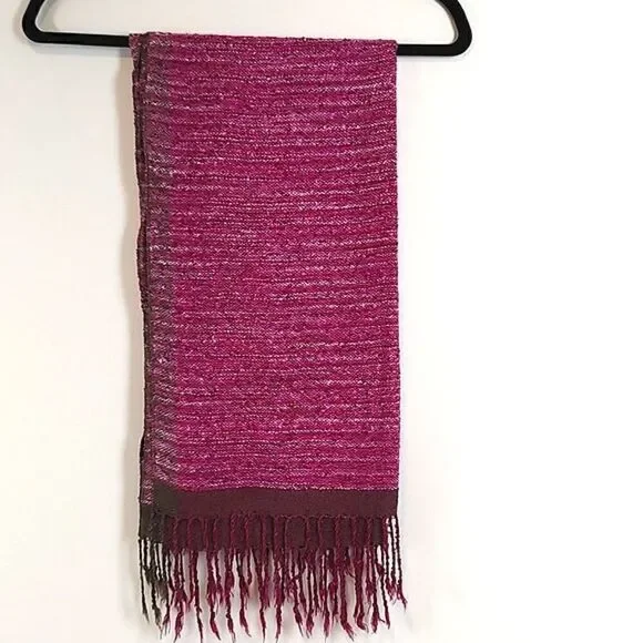 GianMarcoVenturi  Woven Silk Fringed Scarf/Wrap Boho Country Farm Peasant