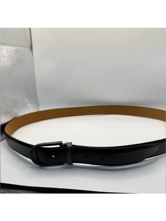 Redwall Black Leather Belt Made in Italy Size 40 Matte Buckle Minimalist Classic