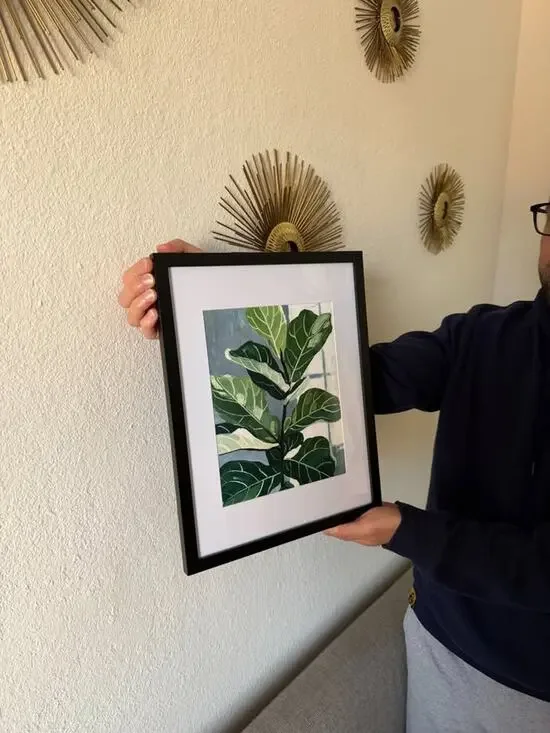 Framed Fiddle Leaf Fig Botanical Art Print