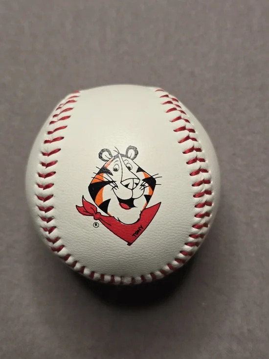 Vintage Kellogg's Tony the Tiger Frosted Flakes Promotional Baseball w/ box