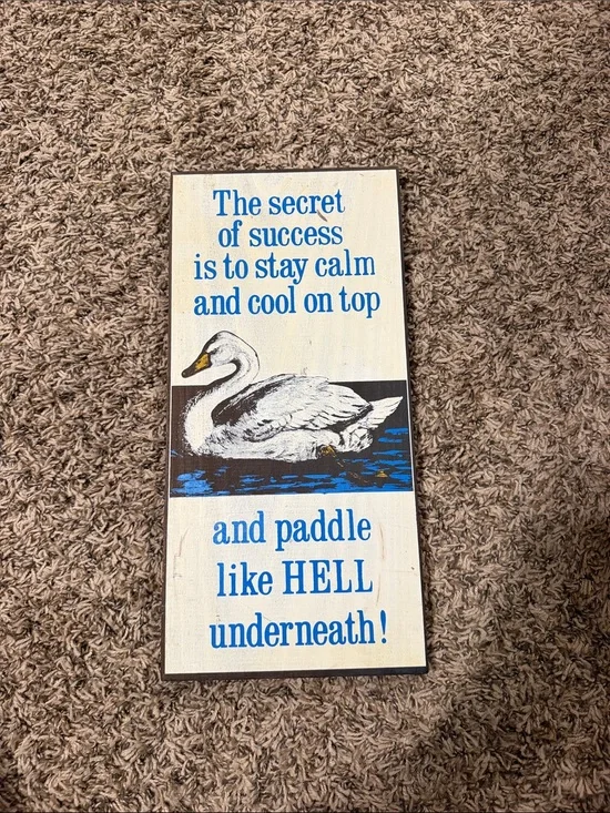 antique swan home sign