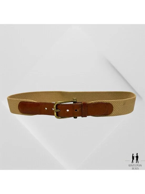 Dooney & Bourke Vintage Men’s Leather Cotton Belt Sz 34 , USA, 6916