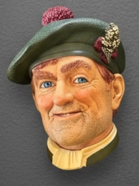 Vintage Bossons Chalkware “Jock” Scottish Golfer Head 1960s England