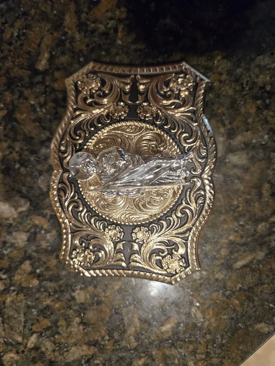 Gold-Tone St Jude Belt Buckle