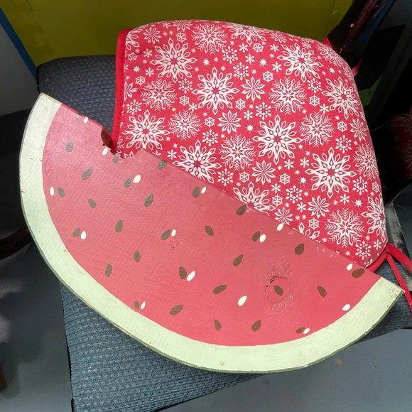 Red Watermelon Slice Wall Decor - Decorative Wood Fruit Accent