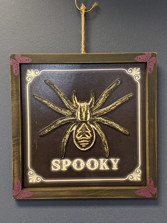 Spooky Spider Halloween Wall Decor - Seasonal Decor - 9.5