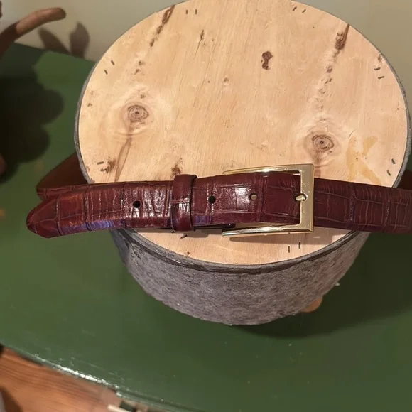 Remo Tulliani Italian calfskin Elegant Brown Leather Belt