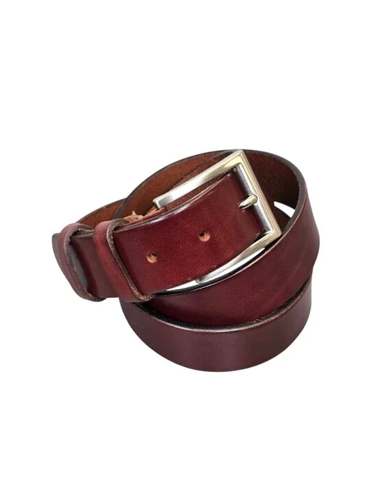 Diego Toscani Men's Red Brown Genuine Leather Belt Made In Italy Size 115/130 XL