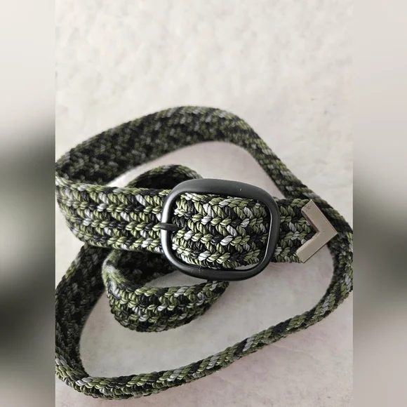 Stylish Green Woven Men's Belt Sports Afield
