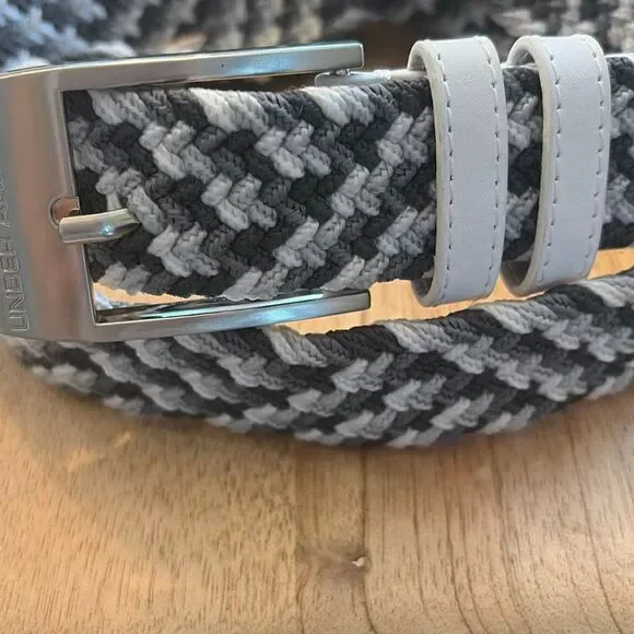Under Armour blue gray woven braided belt large