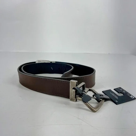 Joe's Jeans Mens 38 Reversible‎ Belt Brown Black Full Grain Leather Handmade NEW