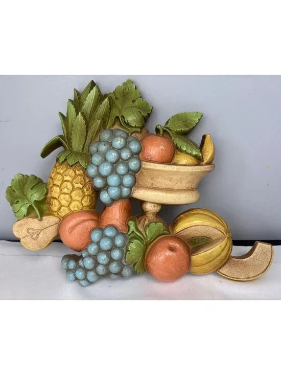 Dart Vintage Fruit Wall Hanging Plastic Retro Decor Kitchen Art USA