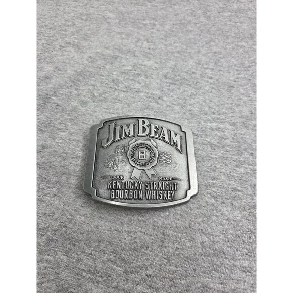 Vintage Jim Beam Kentucky Straight Bourbon Whiskey Belt Buckle