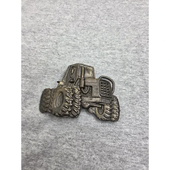 1970s Solid Brass Tractor Farm Belt Buckle MBCI Heavy