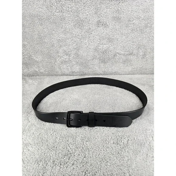 Levi's Genuine Smooth Black Leather Belt 11LV02C091 Men's Size 36-38